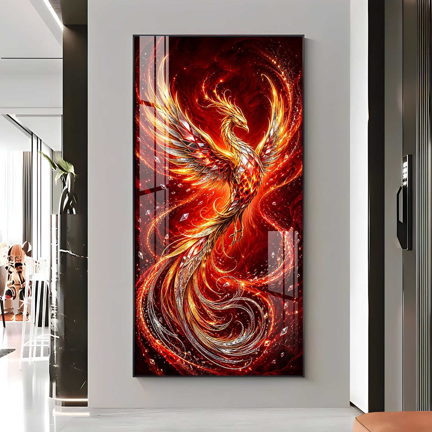 Beautiful Phoenix Premium Acrylic Vertical Wall Art