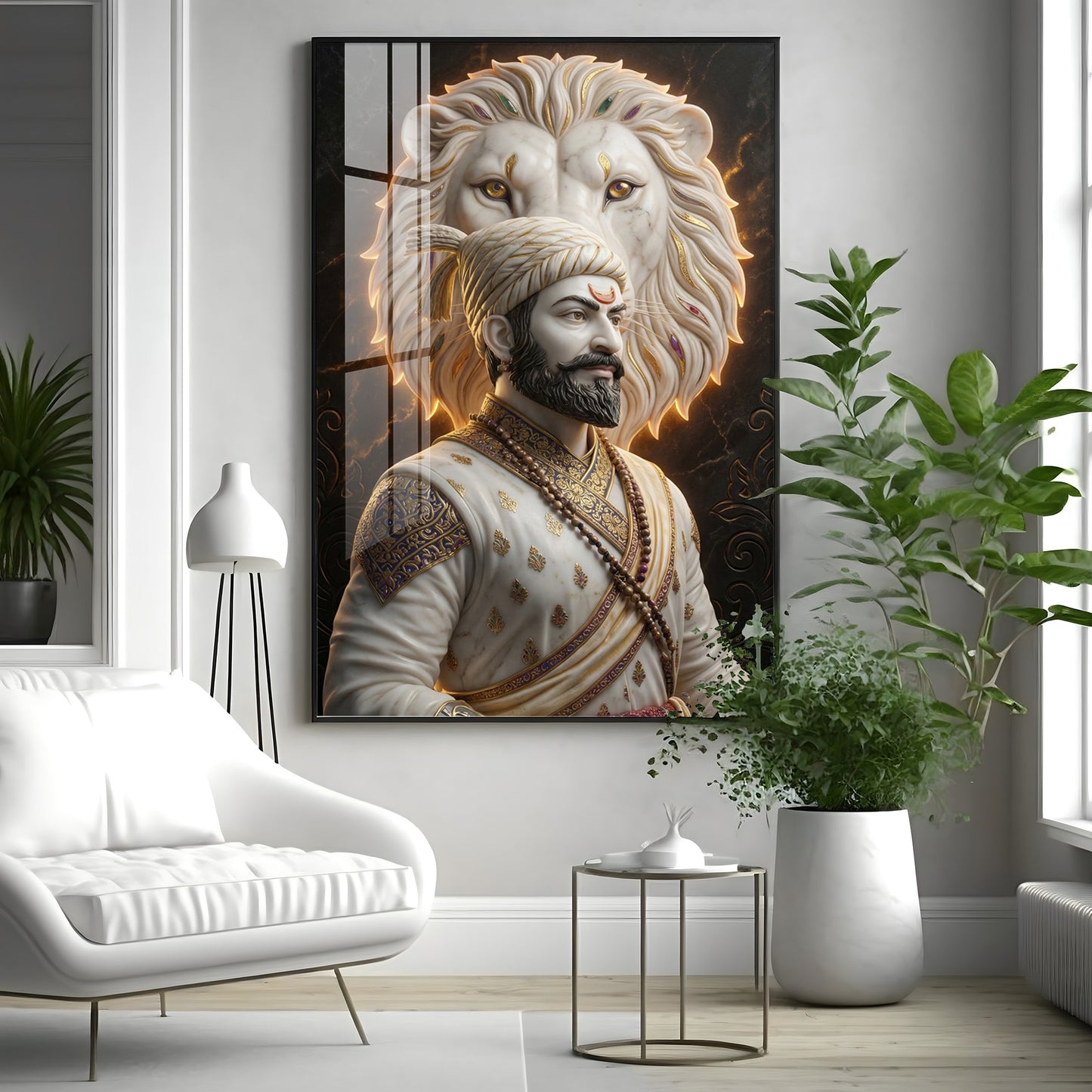King Chhatrapati Shivaji Maharaj Premium Acrylic Vertical Wall Art