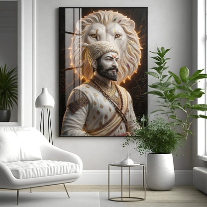 King Chhatrapati Shivaji Maharaj Premium Acrylic Vertical Wall Art