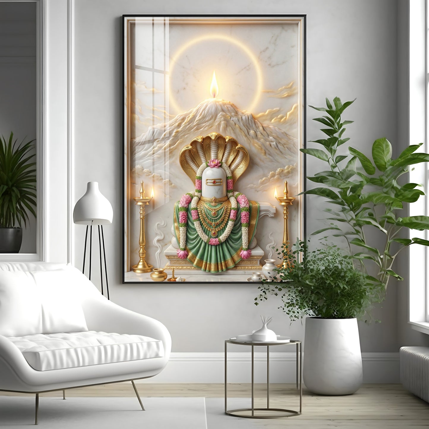 Shiva Lingam Premium Acrylic Vertical Wall Art