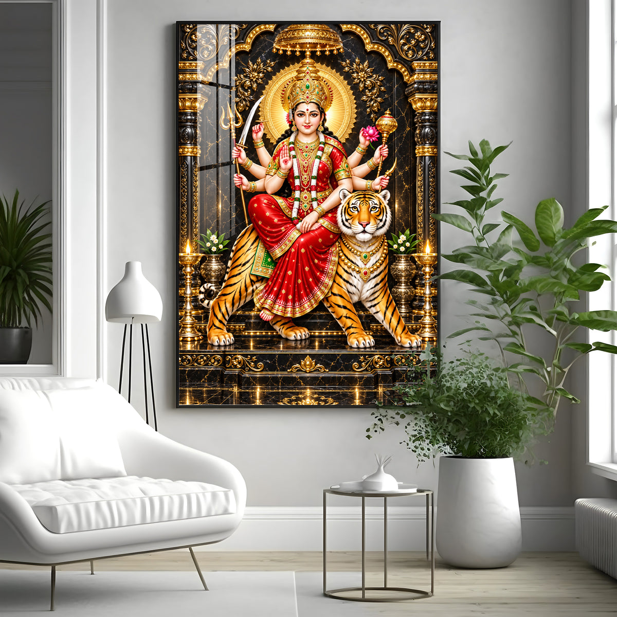 Divine Maa Ambe Premium Acrylic Vertical Wall Art