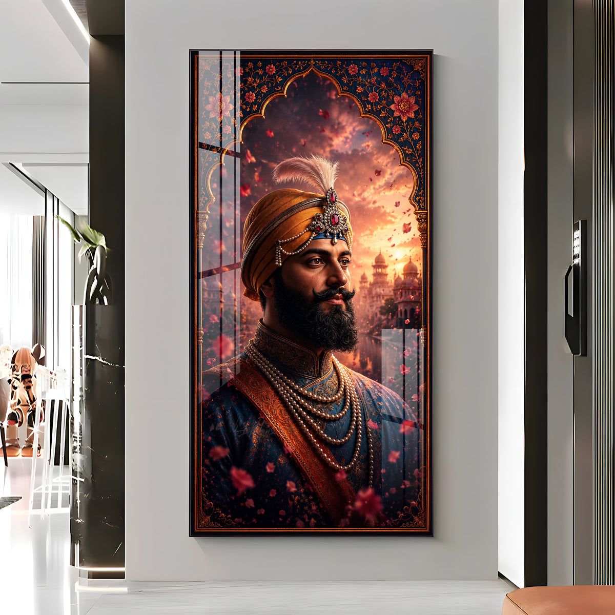 Divine Tenth Sikh Guru Gobind Singh Ji Premium Acrylic Vertical Wall Art