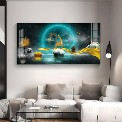 Unique Design Deer Premium Acrylic Horizontal Wall Art