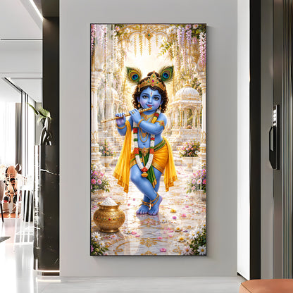 Divine Baal Gopal Premium Acrylic Vertical Wall Art