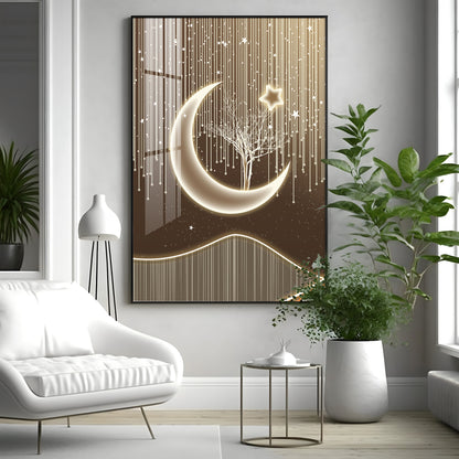 Half Moon Premium Acrylic Vertical Wall Art