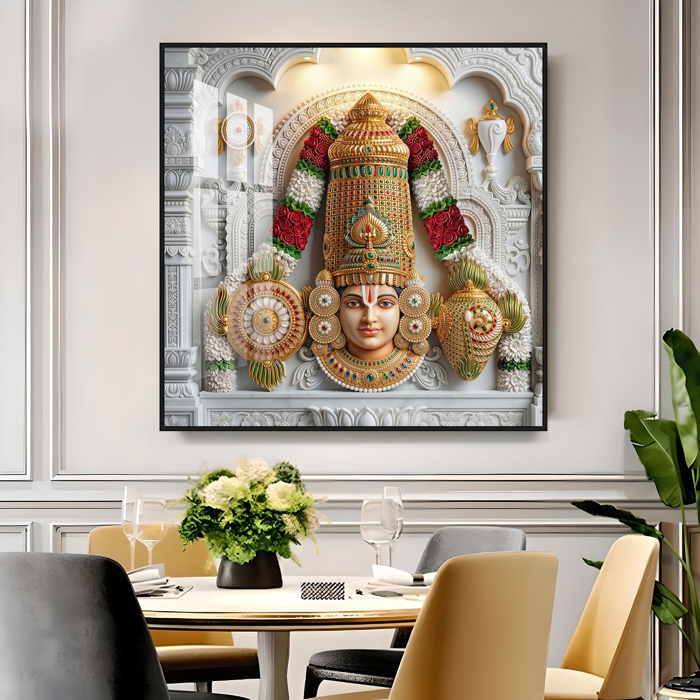 Lord Perumal Premium Acrylic Square Wall Art