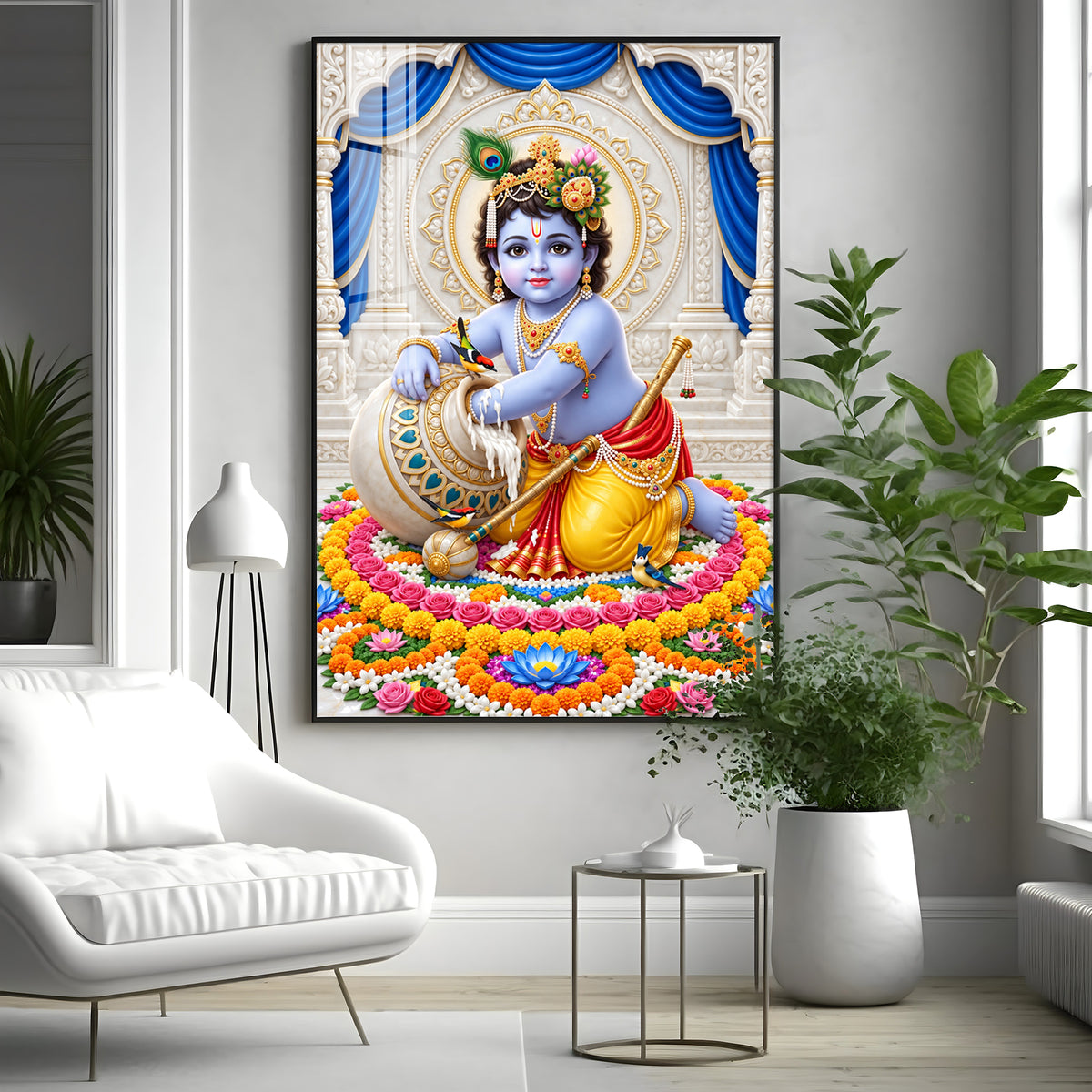 Joyful Bal Gopal Premium Acrylic Vertical Wall Art