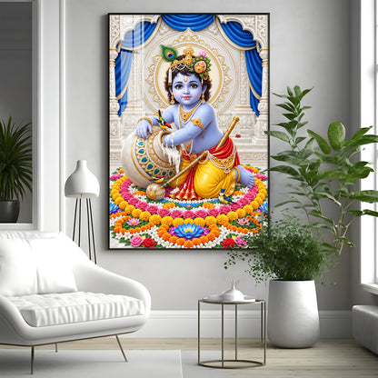 Joyful Bal Gopal Premium Acrylic Vertical Wall Art