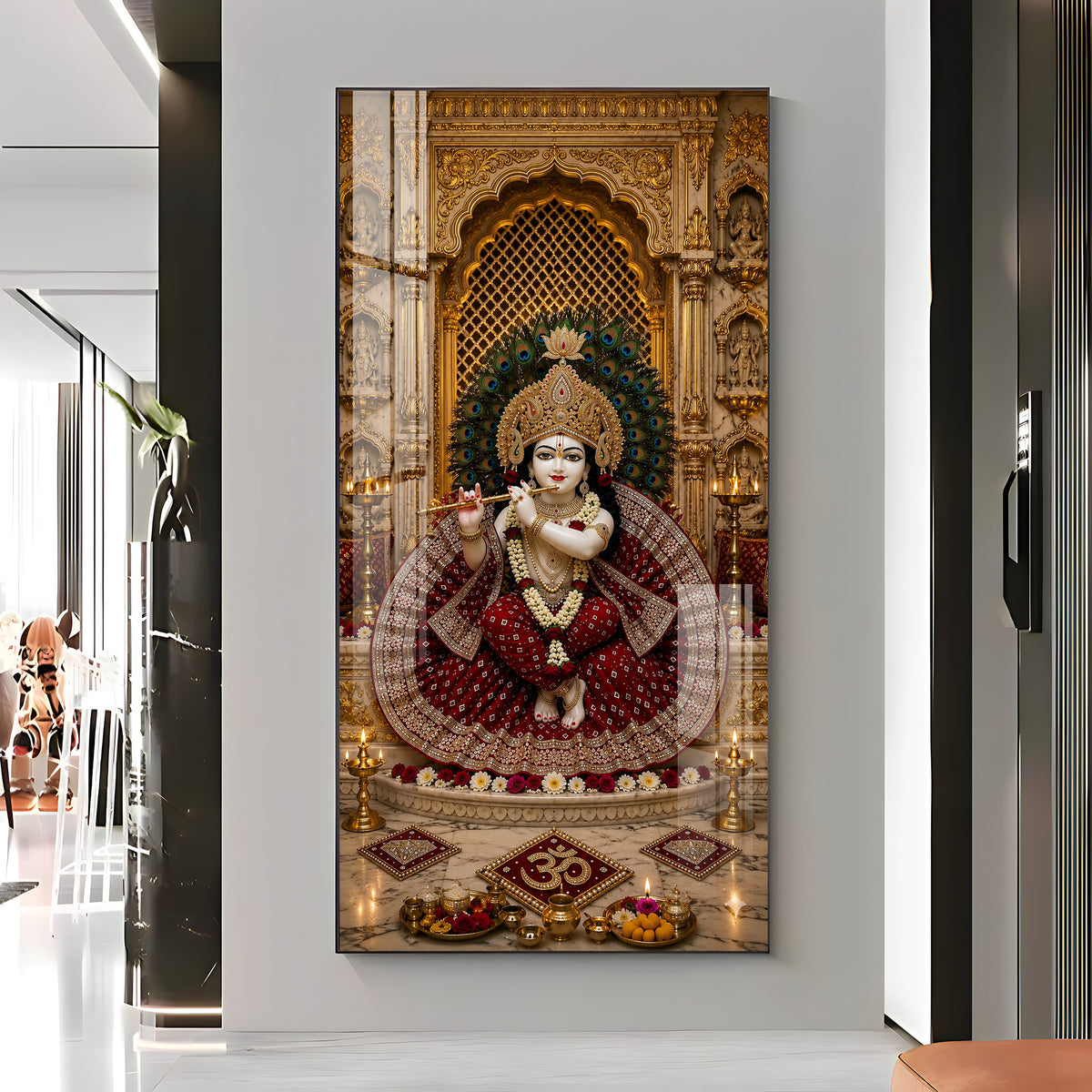 Divine Bal Gopal Krishna Premium Acrylic Vertical Wall Art
