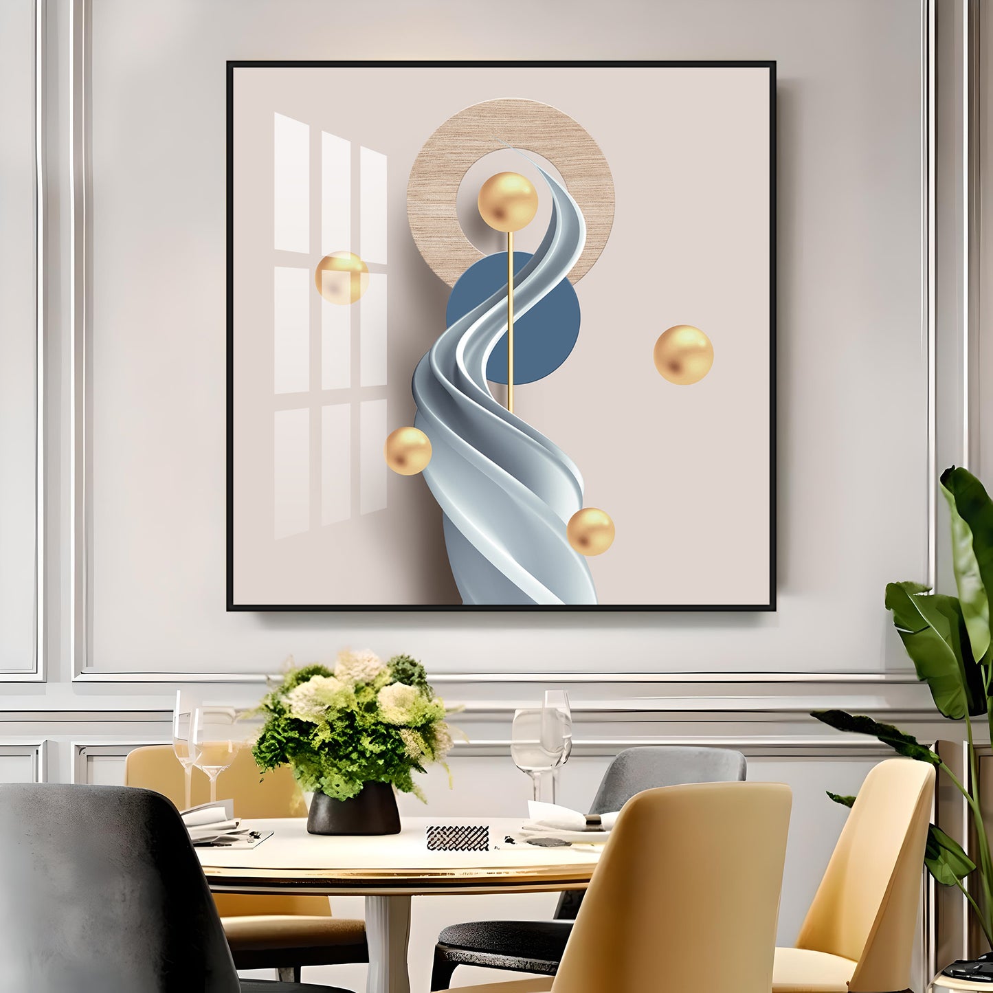 Modern Minimalist Geometric Premium Acrylic Square Wall Art