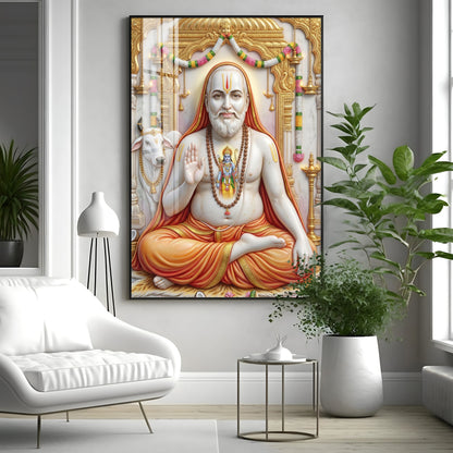 Guru Raghavendra Swamy Premium Acrylic Vertical Wall Art