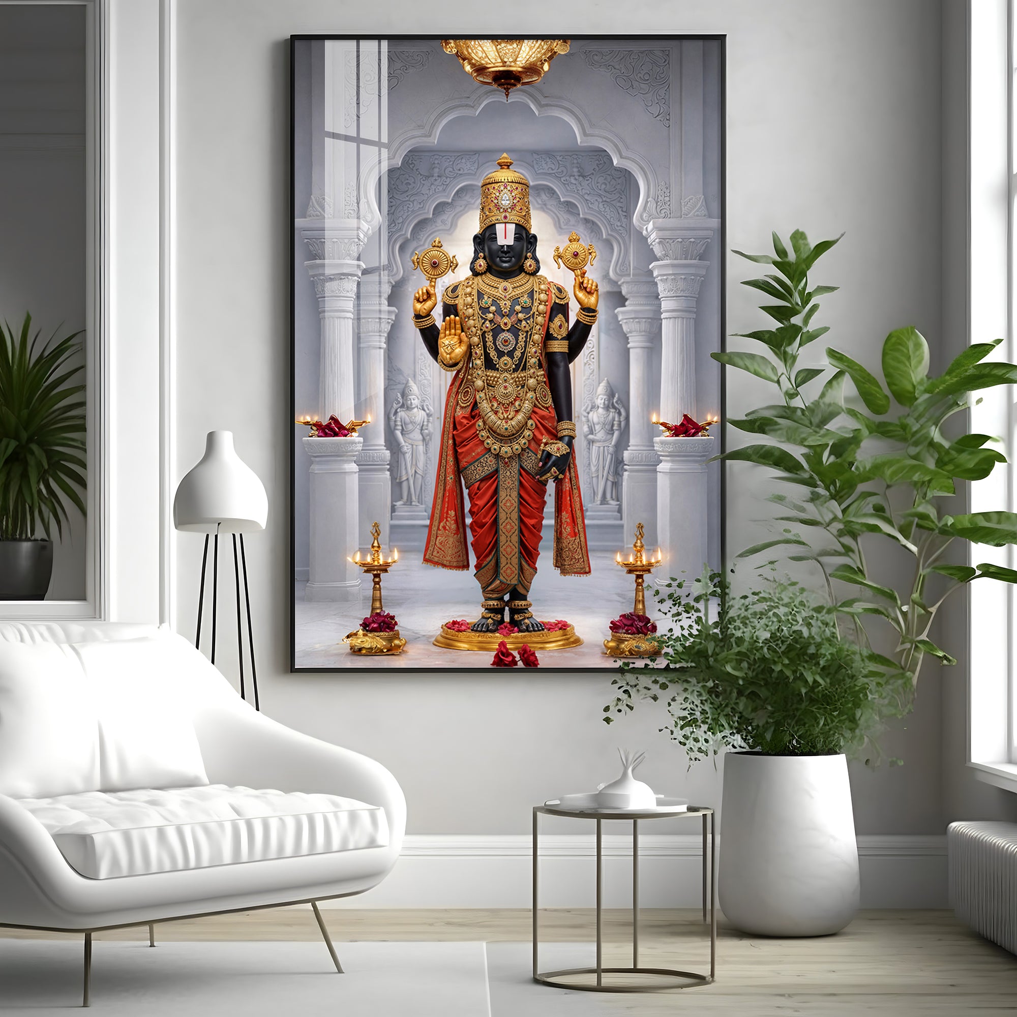 Lord Venkateswara Premium Acrylic Vertical Wall Art