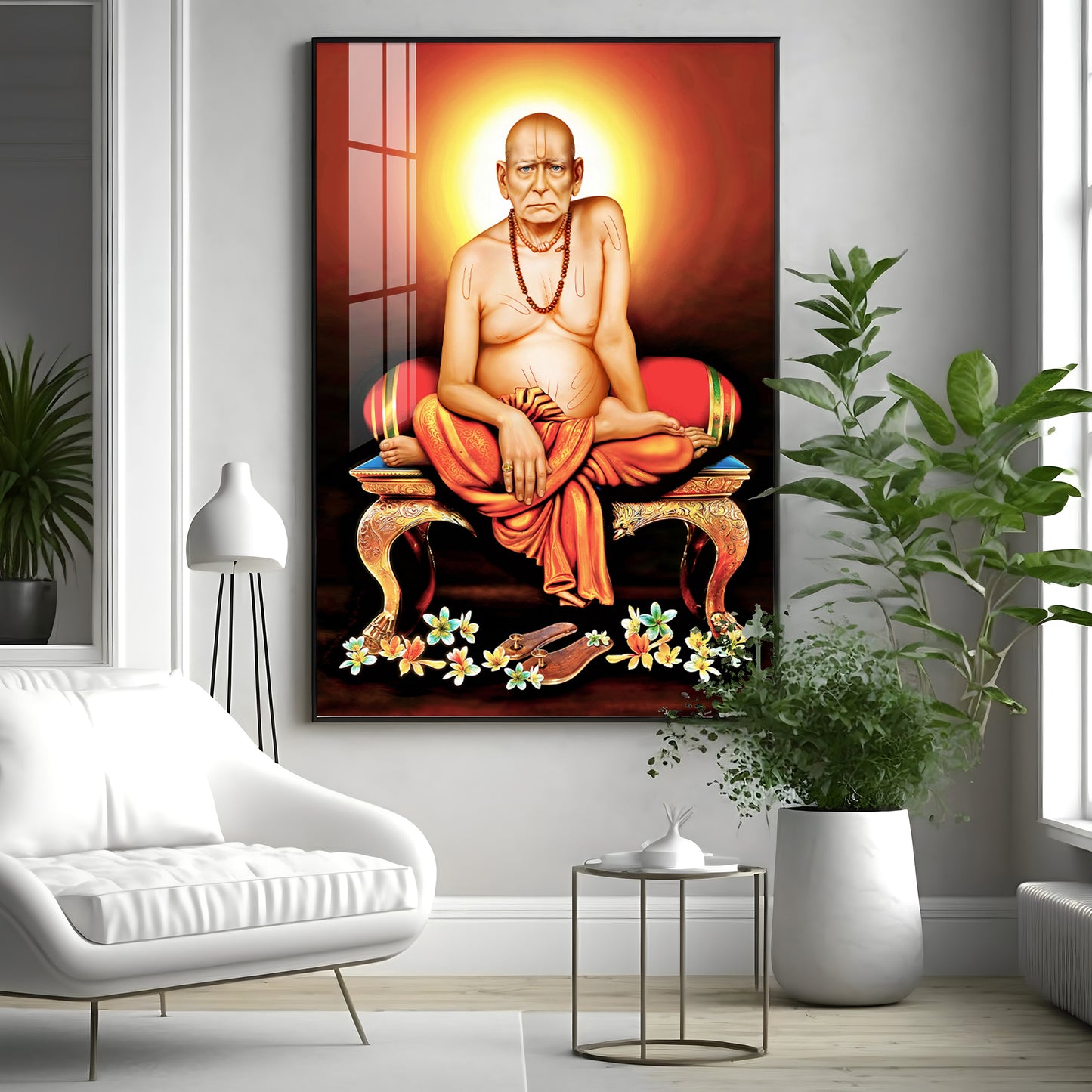 Portrait of Shri Swami Samartha Premium Vertical Acrylic Wall Art