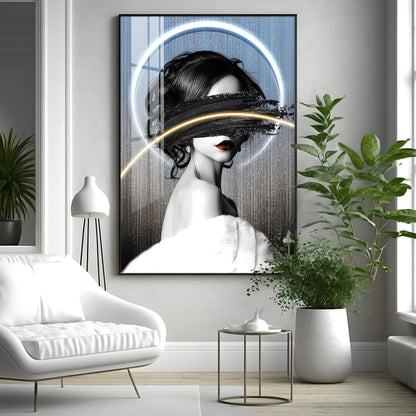 Classic Charm Of Modern Girl Premium Acrylic Vertical Wall Art