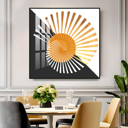 Spiral Or Sunburst Pattern Premium Acrylic Square Wall Art
