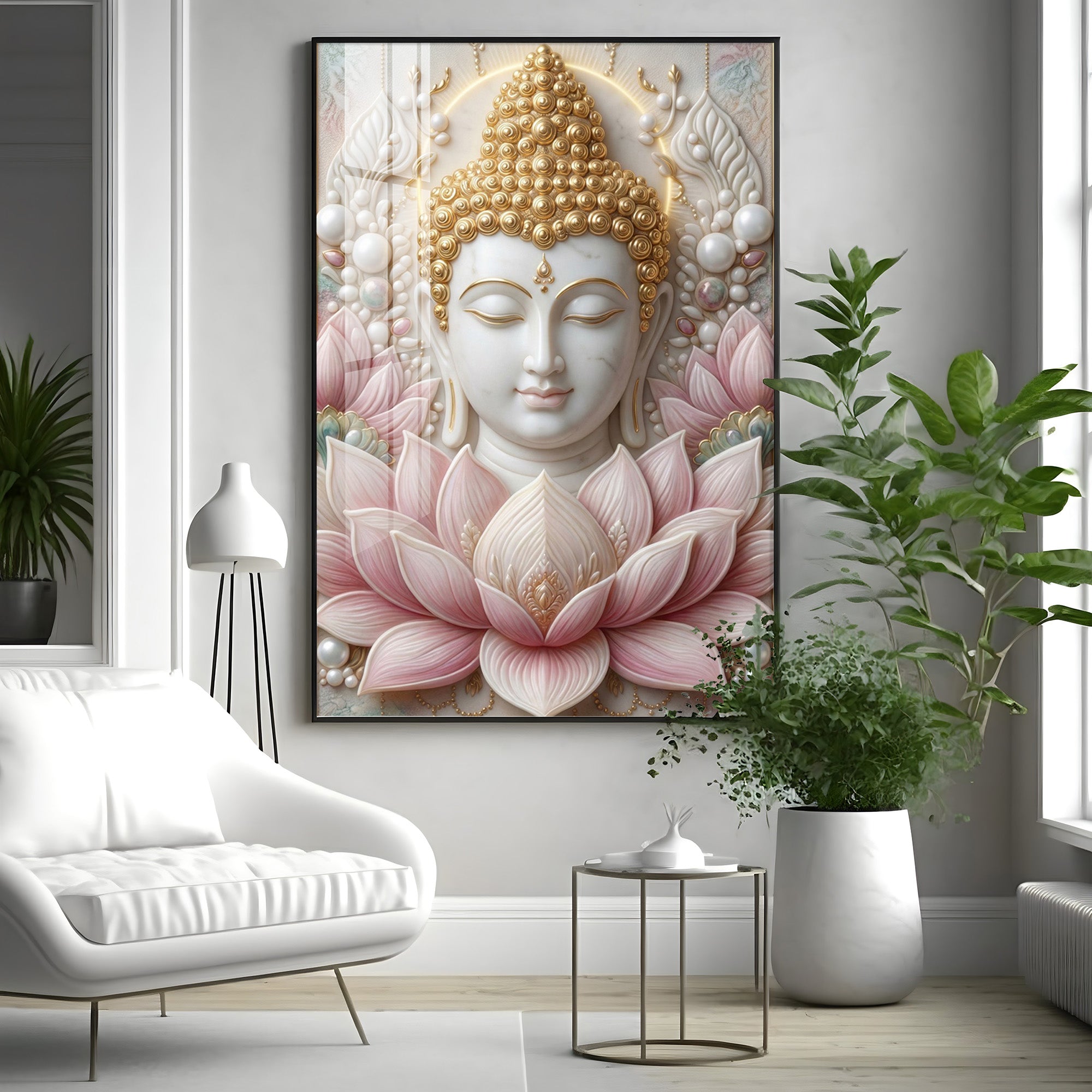 Deities Buddha Premium Acrylic Vertical Wall Art
