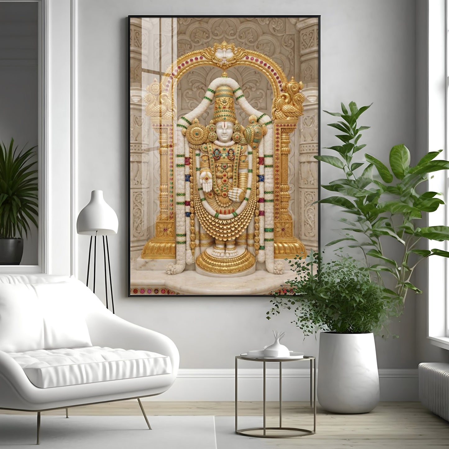 Lord Raja Ram Premium Acrylic Vertical Wall Art