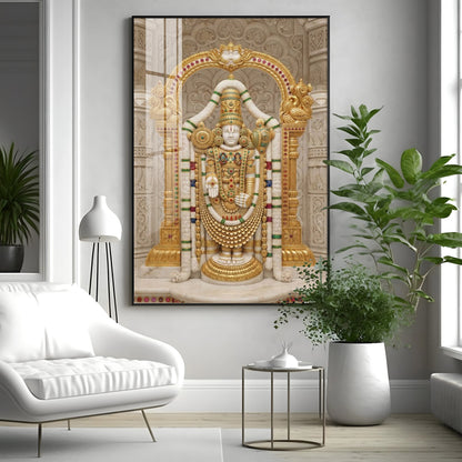 Lord Raja Ram Premium Acrylic Vertical Wall Art