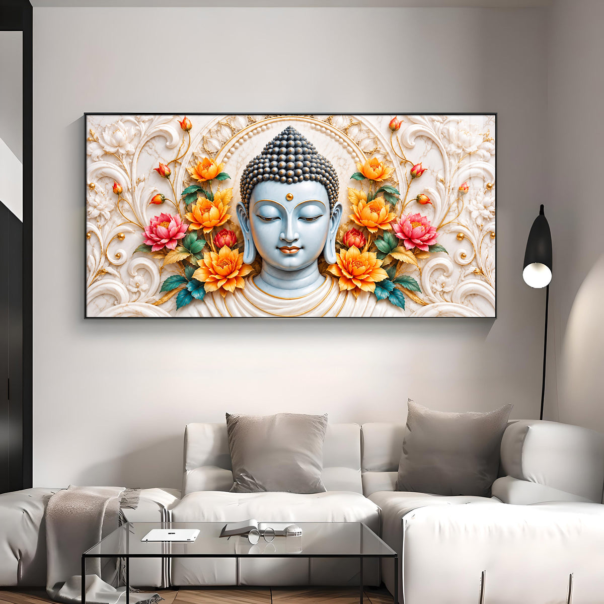 Serene Meditating Buddha Premium Acrylic Horizontal Wall Art