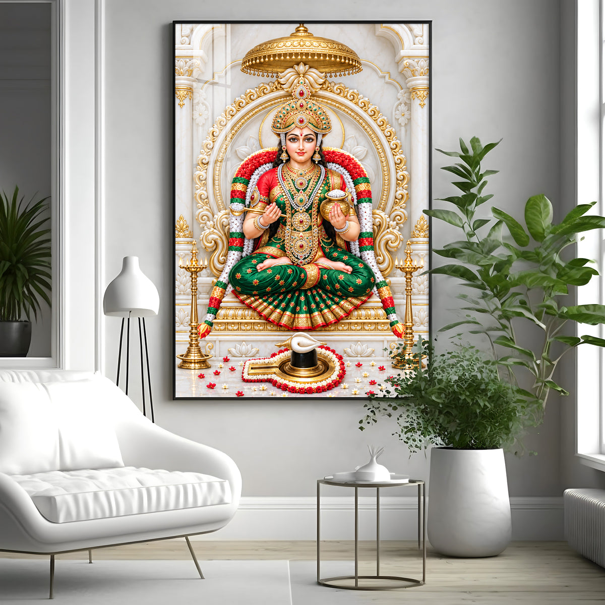 Annapurna With Shivling Premium Acrylic Vertical Wall Art