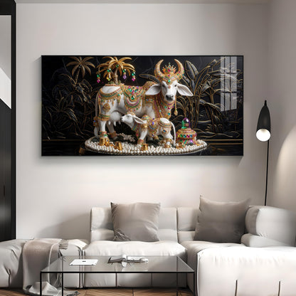 Sovereign Cow & Cub Premium Acrylic Horizontal Wall Art