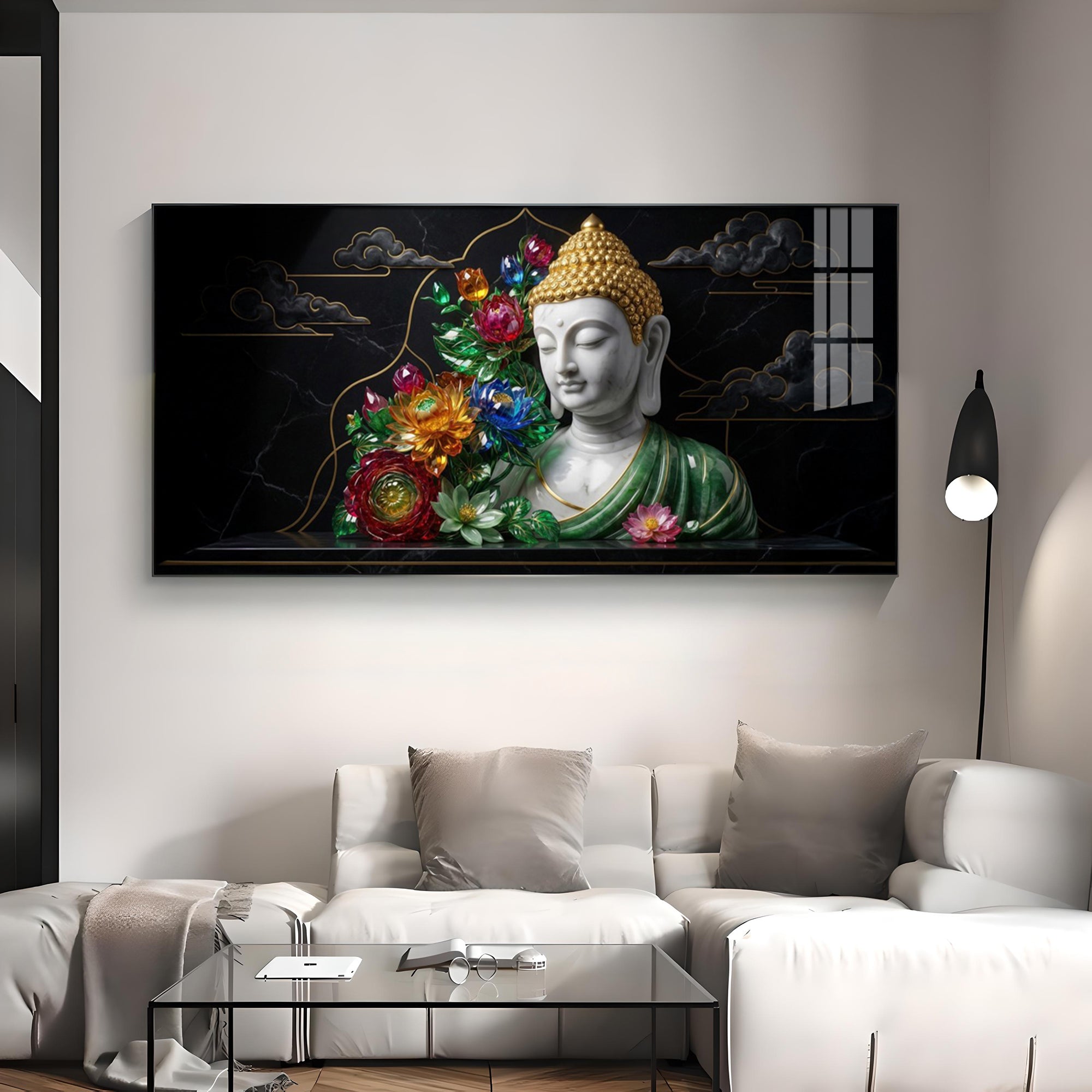 Peace Of Buddha Premium Acrylic Horizontal Wall Art