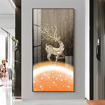 Tranquil Deer Portrait Premium Acrylic Vertical Wall Art