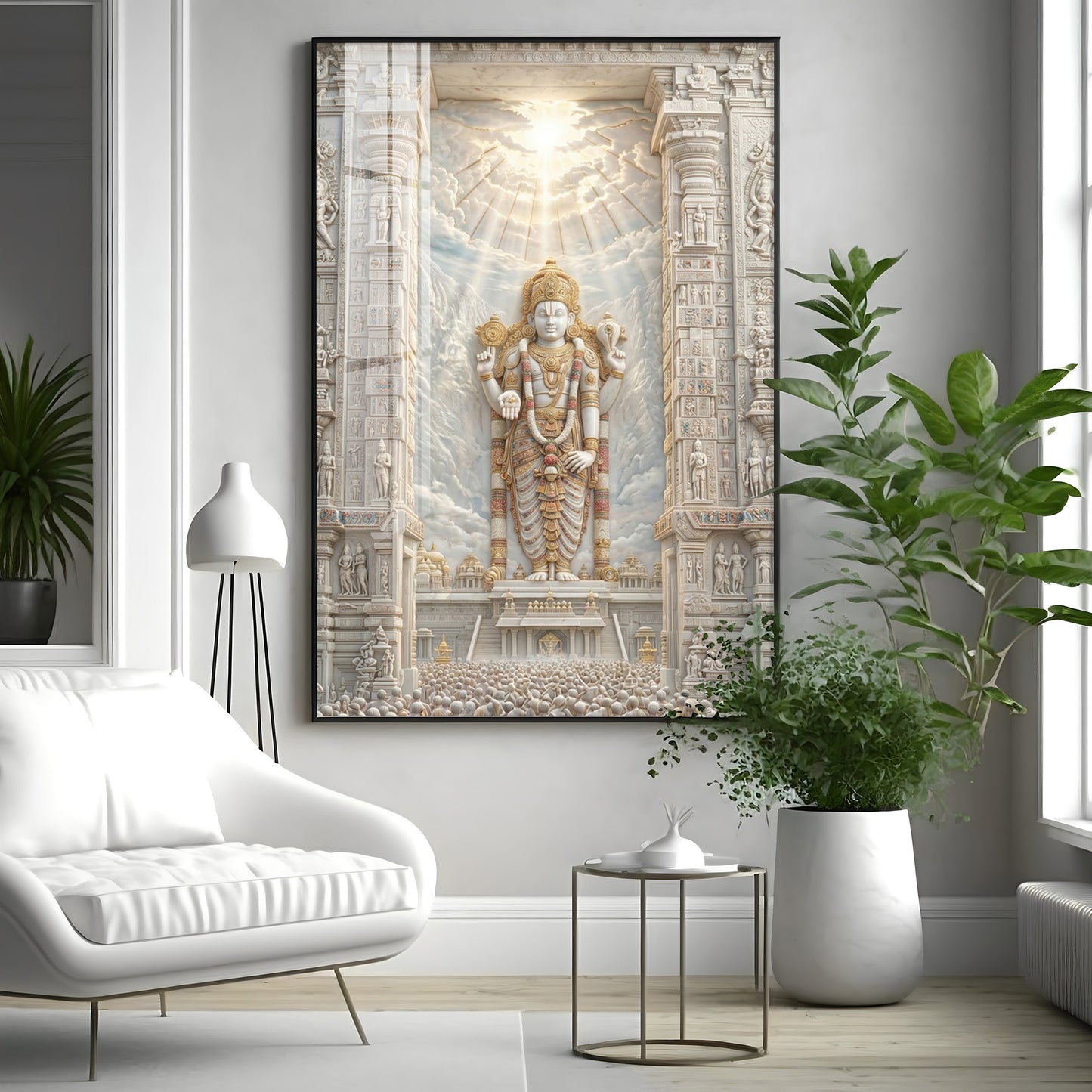 Divine Venkateswara Premium Acrylic Vertical Wall Art