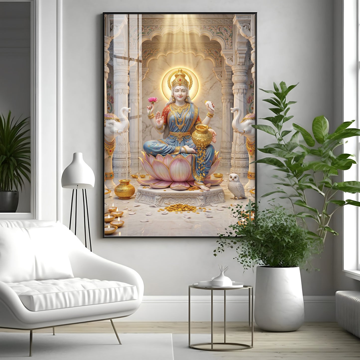 Mata Laxmi Premium Acrylic Vertical Wall Art