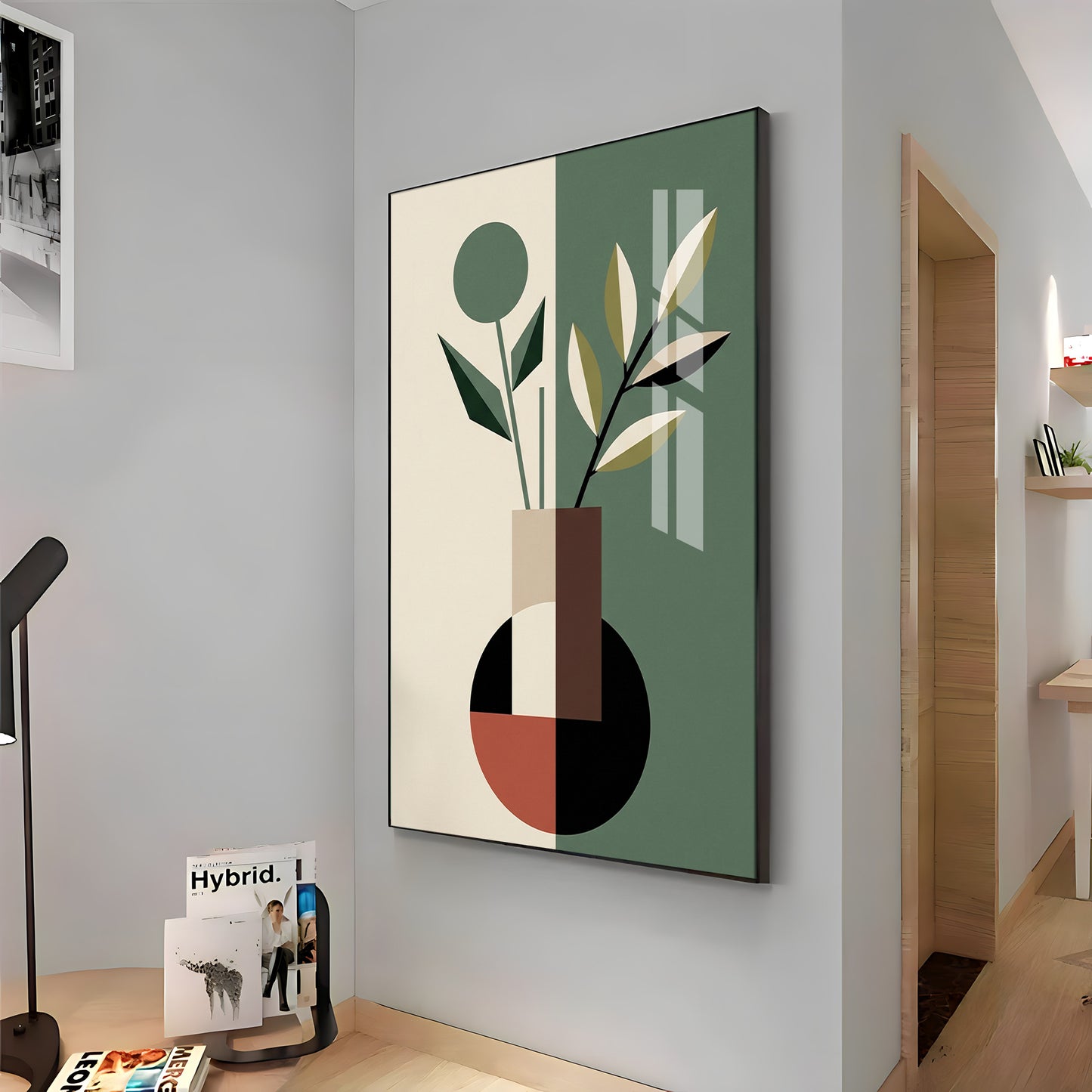 Verdant Floral Fusion Premium Acrylic Vertical Wall Art