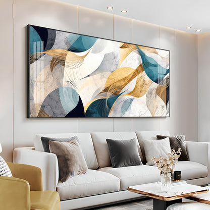 Abstract Waves Premium Acrylic Horizontal Wall Art