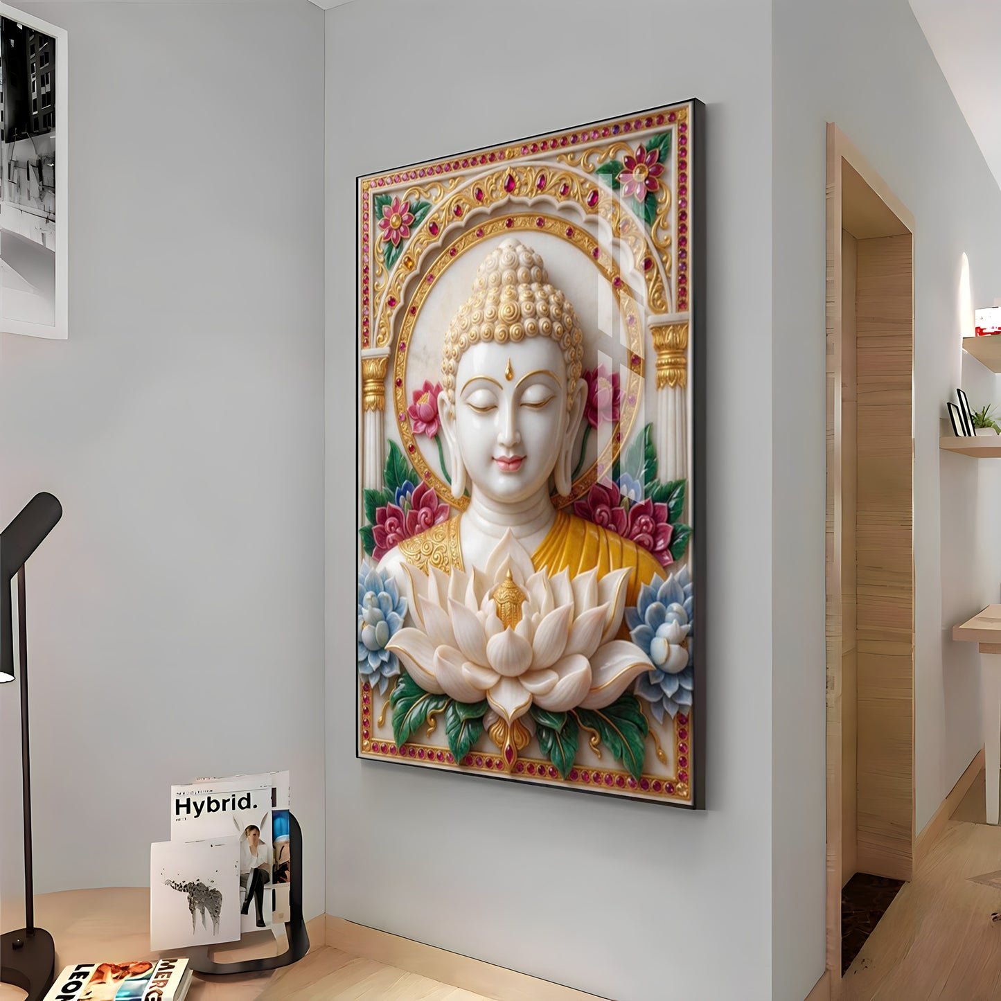 Inner Radiance Peace Of Buddha Premium Acrylic Vertical Wall Art