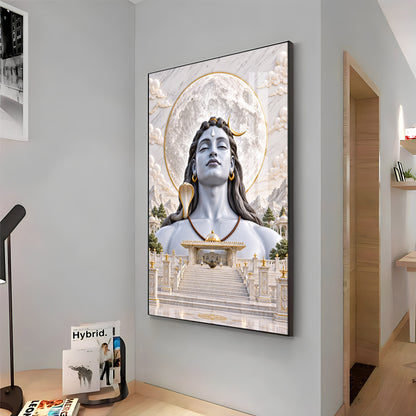 Adiyogi Shiva Premium Acrylic Vertical Wall Art