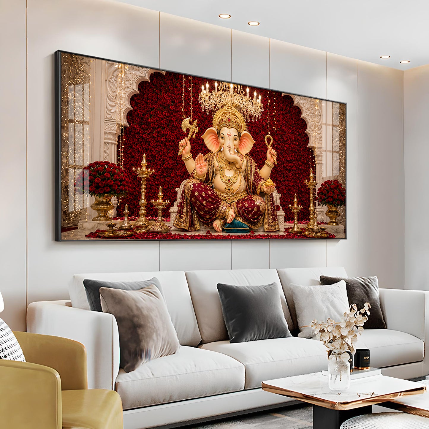 Ganpati Bappa Premium Acrylic Horizontal Wall Art