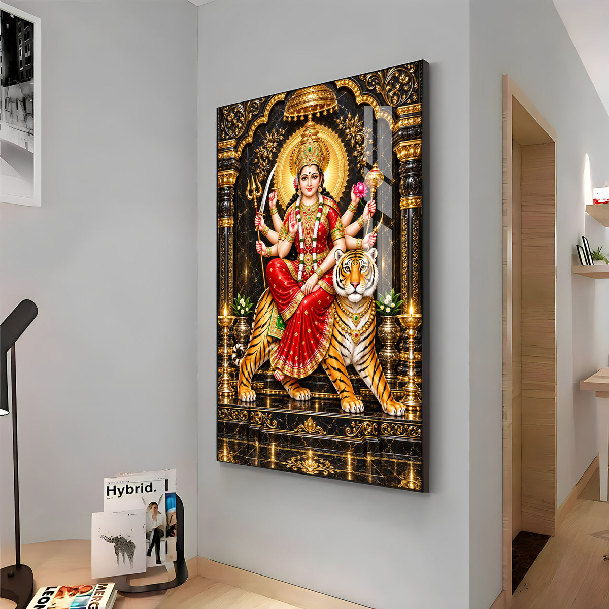 Divine Maa Ambe Premium Acrylic Vertical Wall Art