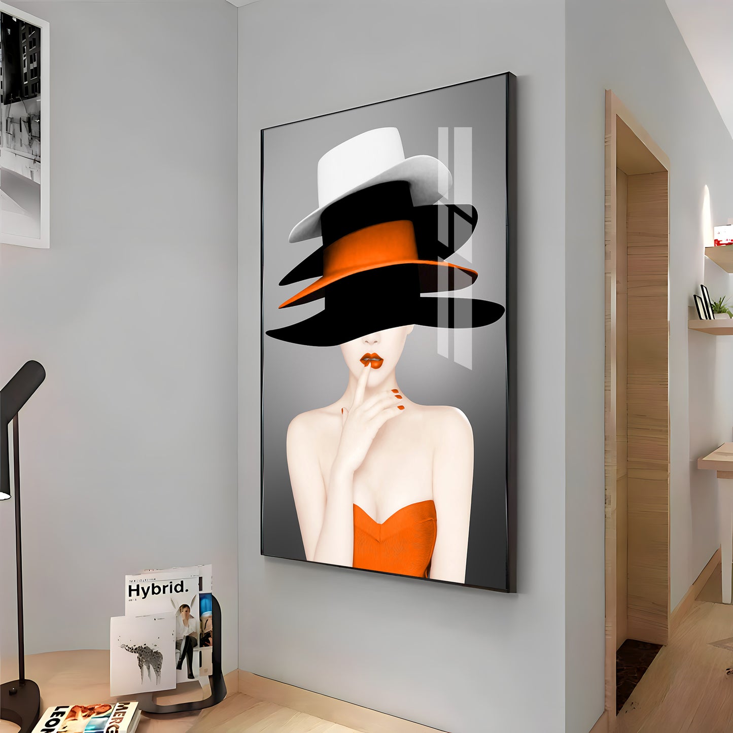 Modern Girl Classy Look Premium Acrylic Vertical Wall Art