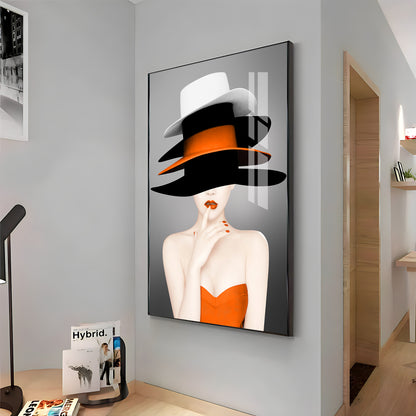 Modern Girl Classy Look Premium Acrylic Vertical Wall Art