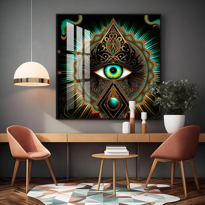 All-Seeing Eye Premium Acrylic Square Wall Art