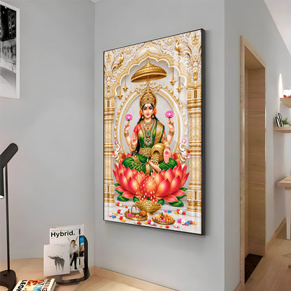 Divine Dhan Lakshmi Premium Acrylic Vertical Wall Art