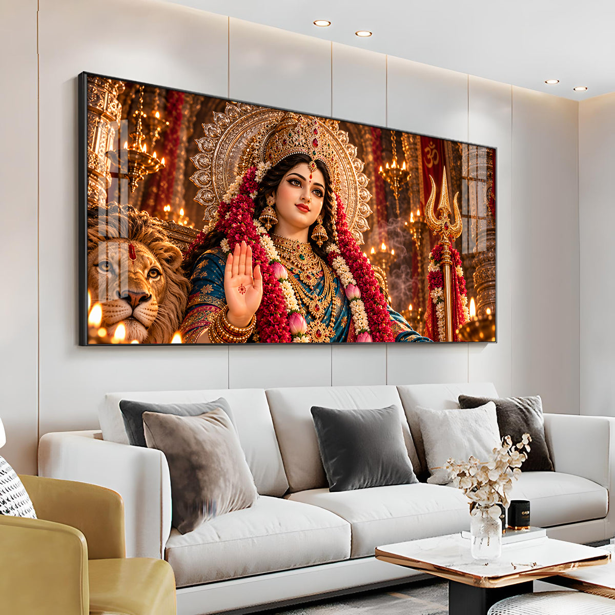 Mata Durga Bhawani Premium Acrylic Horizontal Wall Art