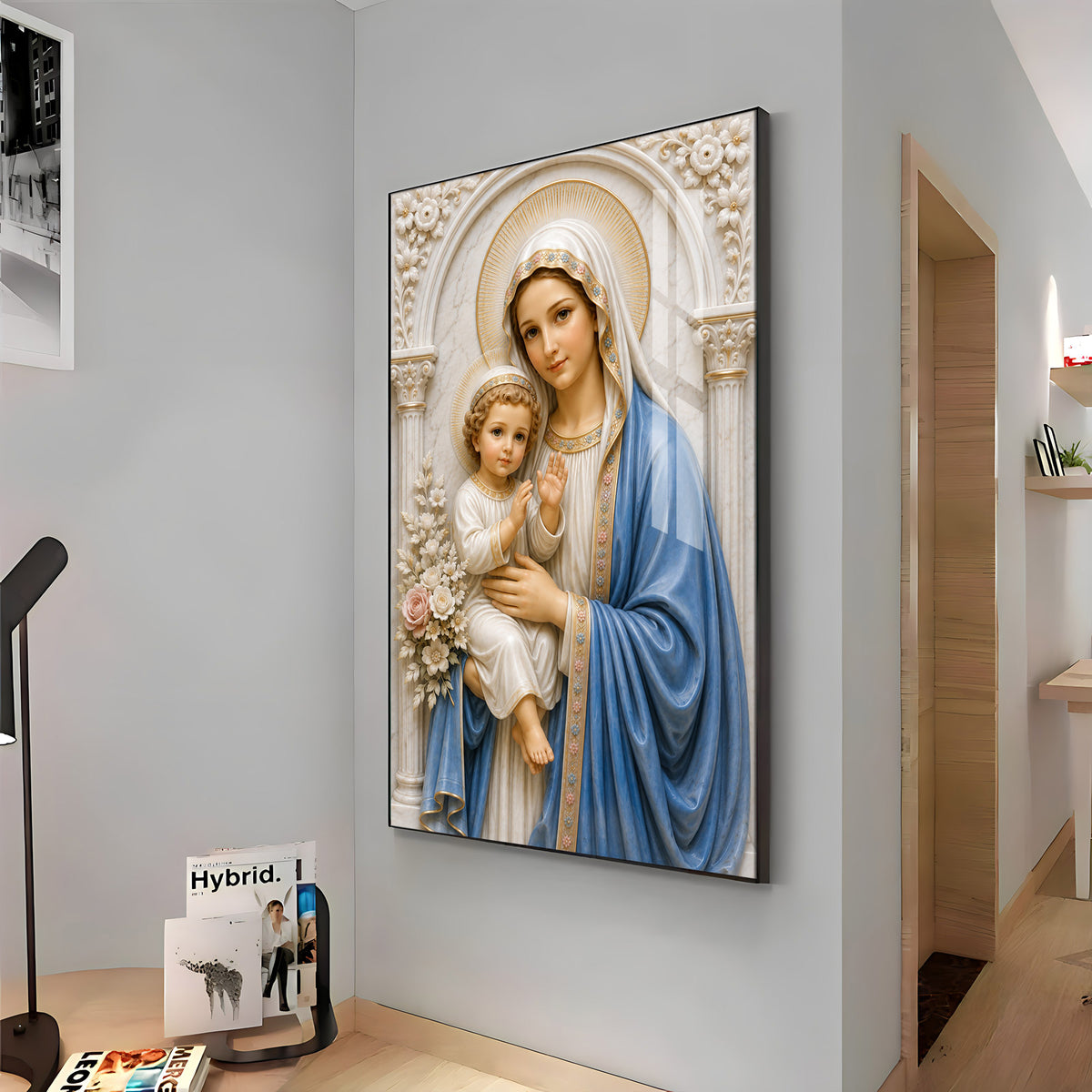 Divine Mother Mary Premium Acrylic Vertical Wall Art