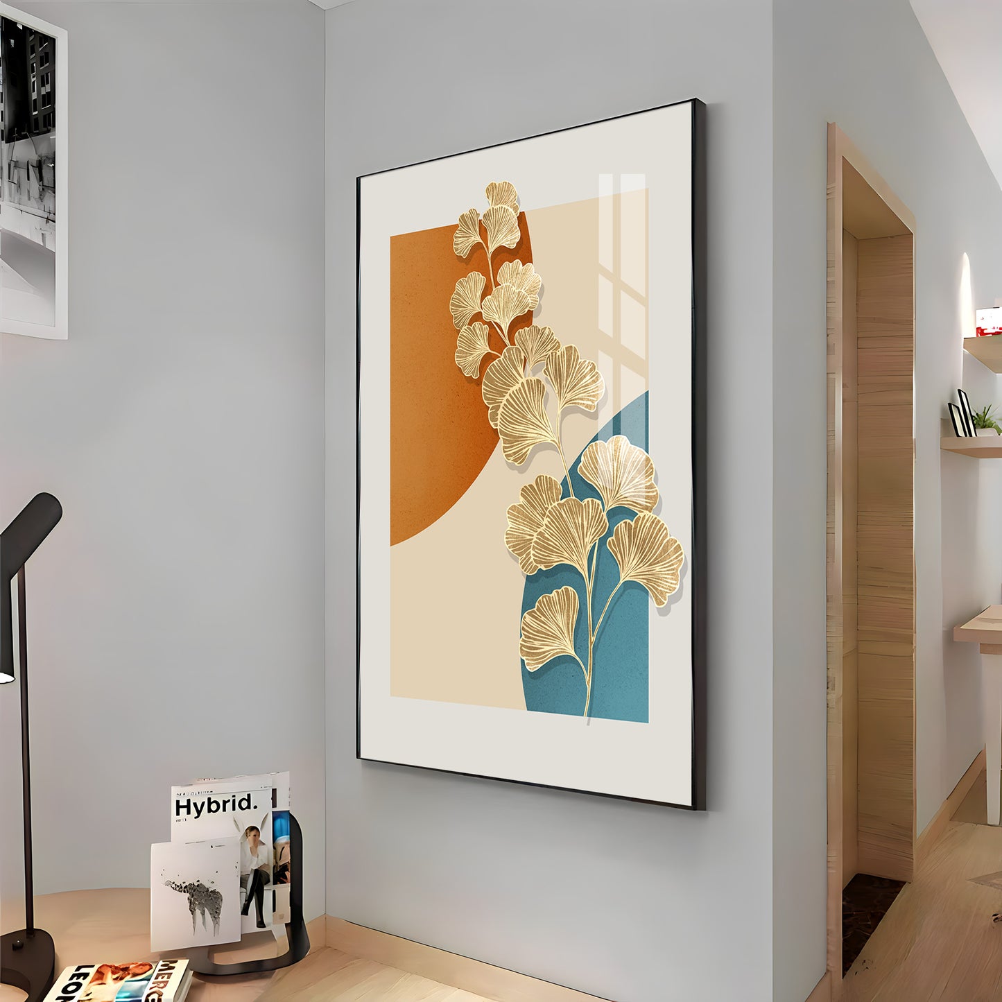 Ginko Leaf Premium Acrylic Vertical Wall Art