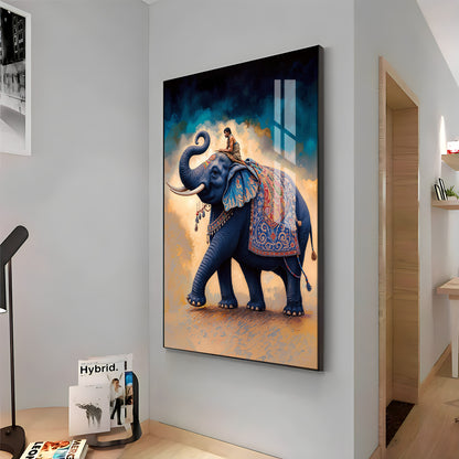 Decorated Asian Elephant Premium Acrylic Wall Art