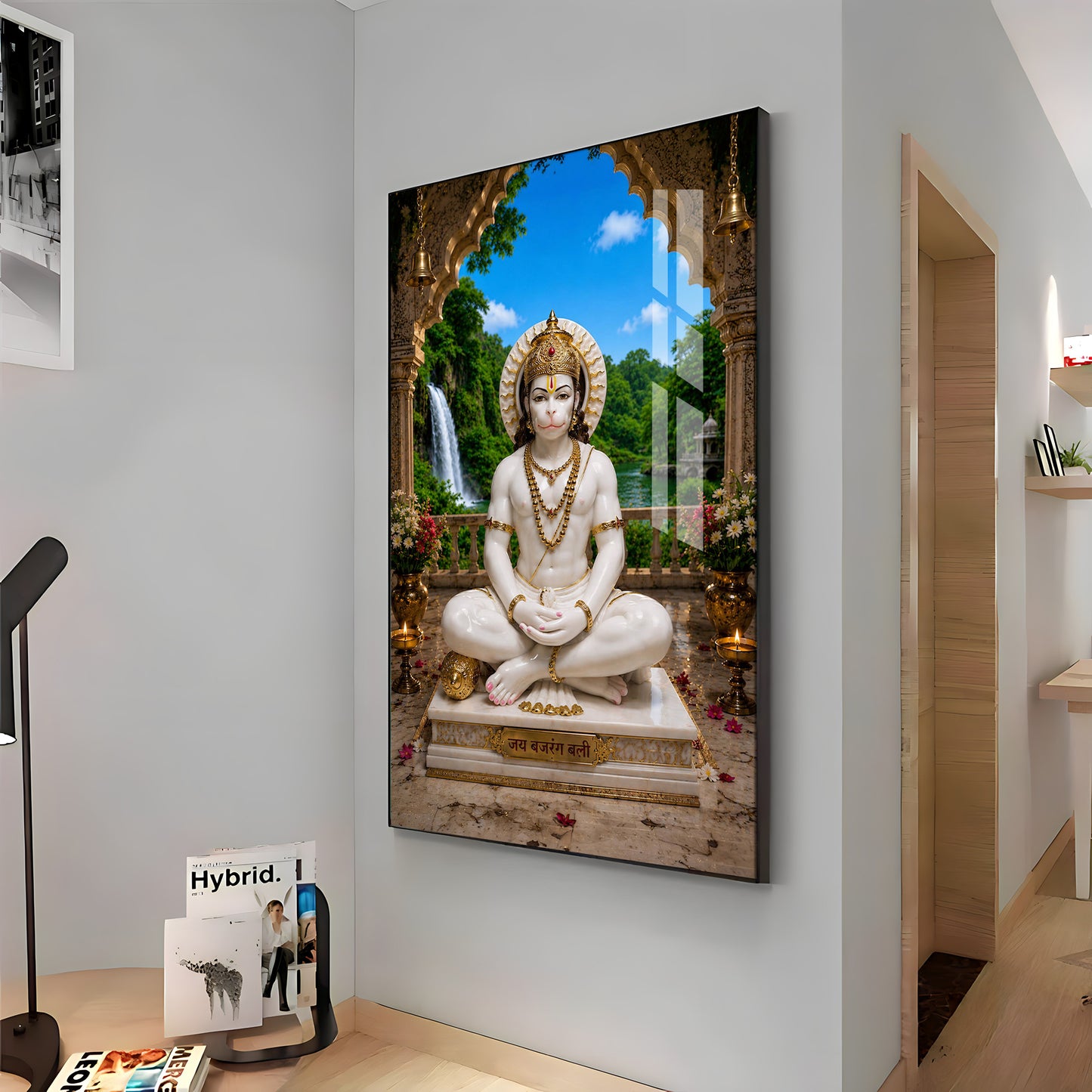 Ram Dutt Hanuman Ji Premium Acrylic Vertical Wall Art
