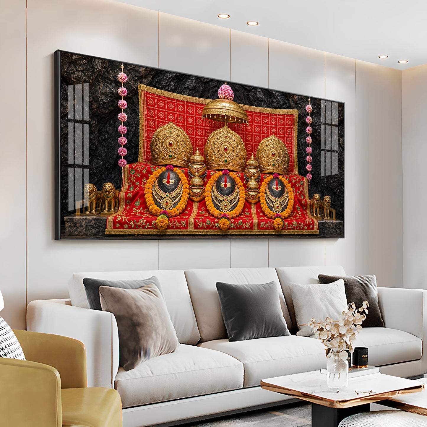 Maa Vaishno Devi Darshan Premium Acrylic Horizontal Wall Art