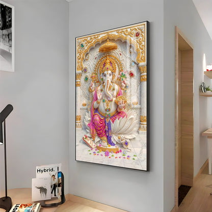 Sacred Ganpati Maharaj Premium Acrylic Vertical Wall Art