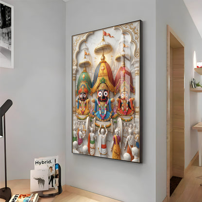 Lord Jagannath Rath Yatra Premium Acrylic Vertical Wall Art