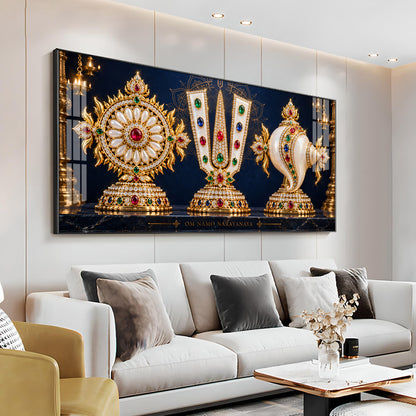 Divine Balaji Symbols Premium Acrylic Horizontal Wall Art