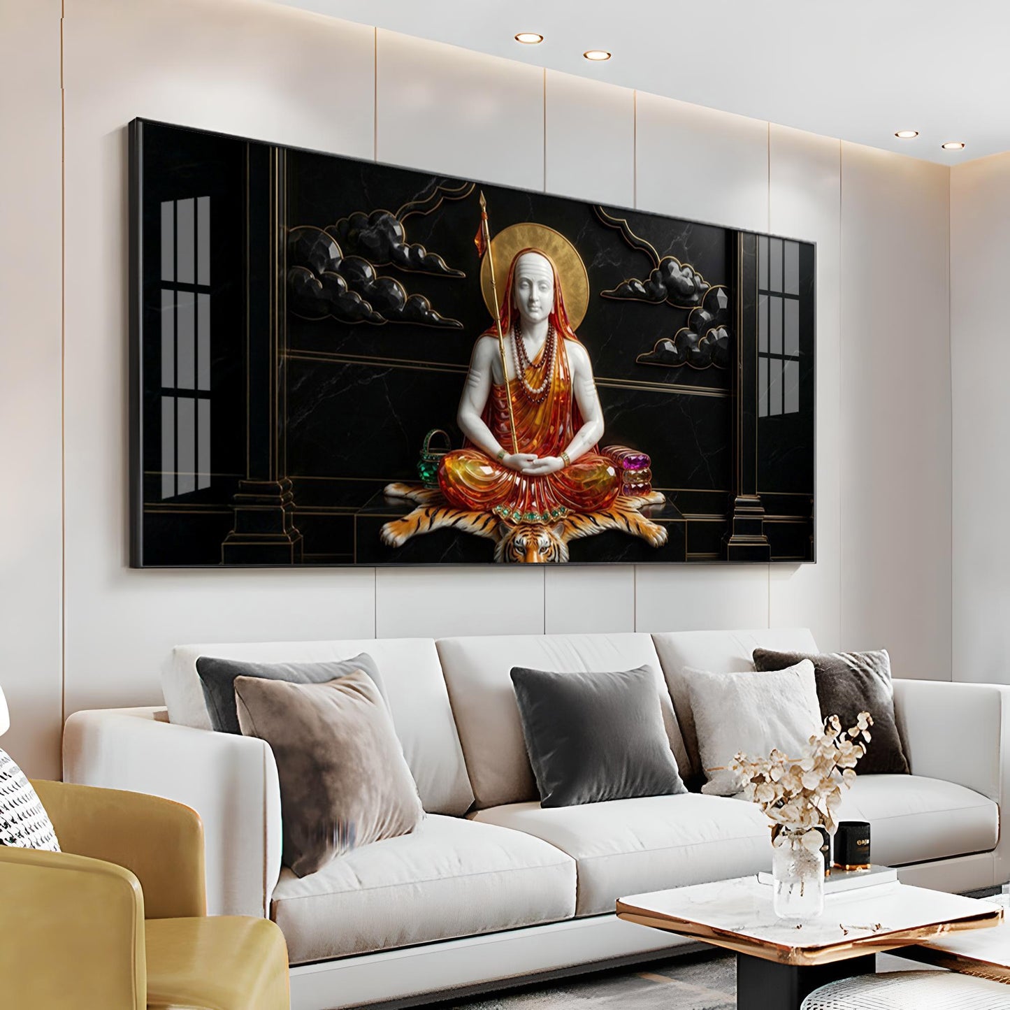 Jagadguru Adi Shankaracharya Premium Acrylic Horizontal Wall Art