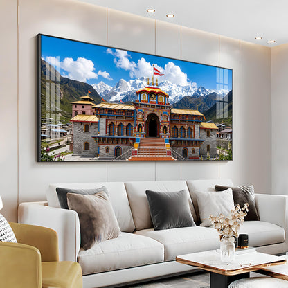 Badrinath Temple Premium Acrylic Horizontal Wall Art